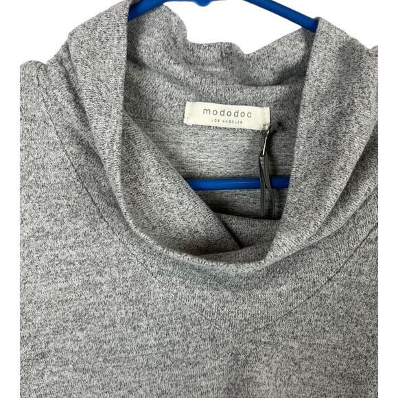 Mododoc Los Angeles NWT new Gray Cowell neck shirt sweater S Small Comfy Cozy - Picture 5 of 8